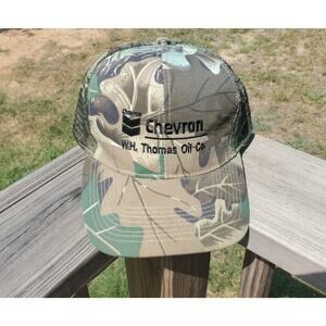 Chevron W.H. Thomas Oil Camo Camouflage Trucker Hat